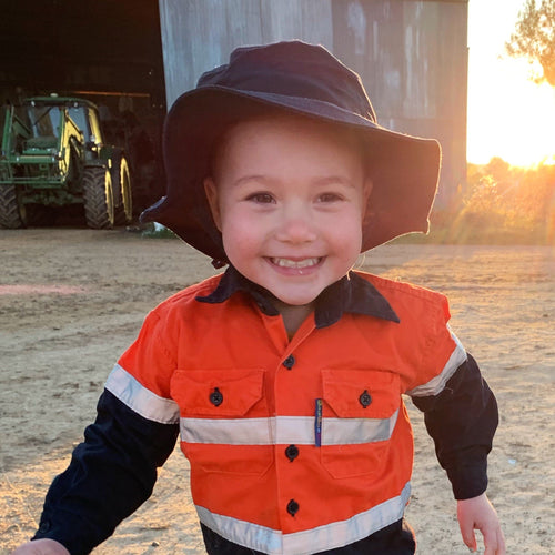 Hi Vis Sun Hat Aussie Kids at Work